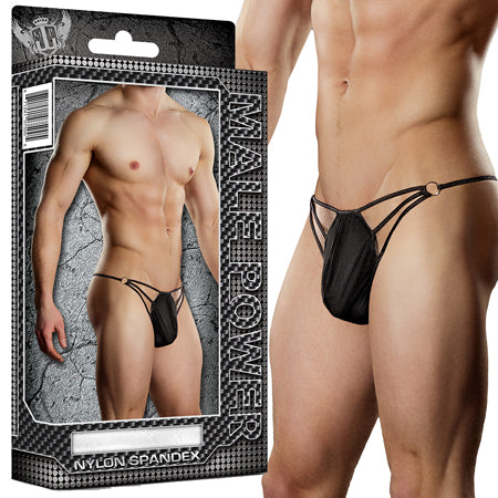 Nylon Spandex G Thong w/Straps L/X