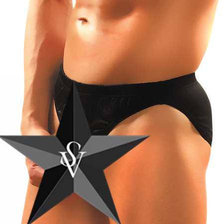 Nylon Spandex Pouchless Brief Blk 1SZ