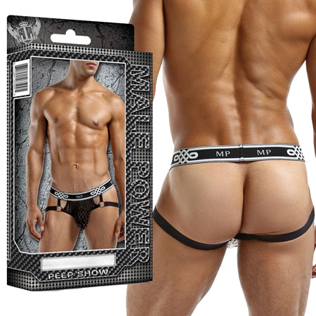 Peep Show Ring Jock Strap Black LX