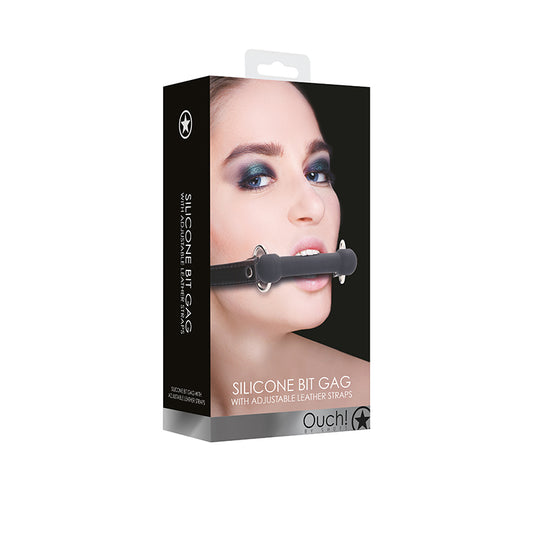 Ouch Adjustable Silicone Bit Gag Black