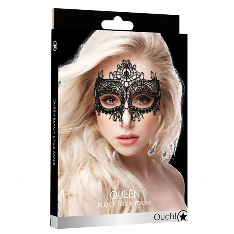 Ouch Queen Lace Eye Mask Black