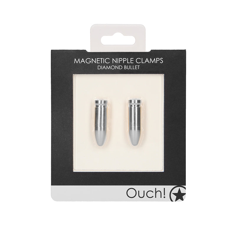 Ouch Diamond Bullet Magnet NipClamp Silv