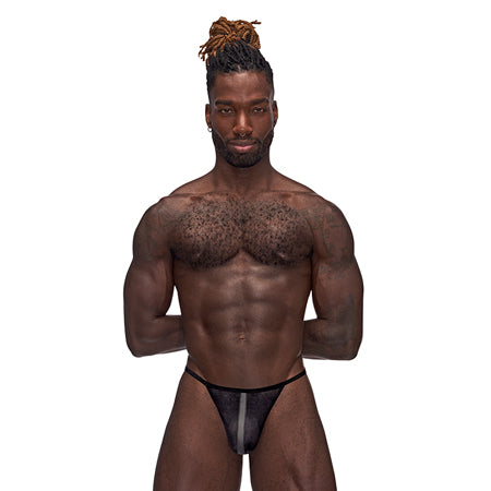 Landing Strip Micro Thong BLK SM