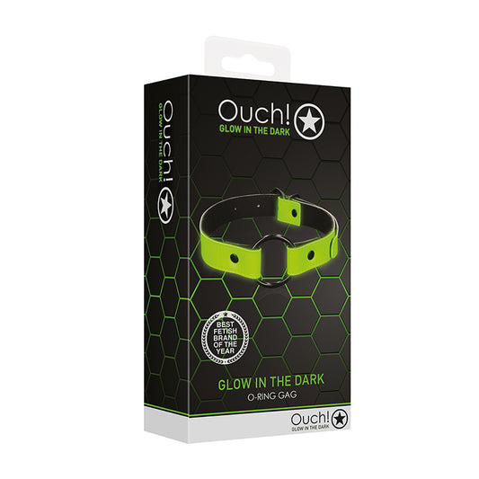 Ouch GITD O-Ring Gag Neon Green