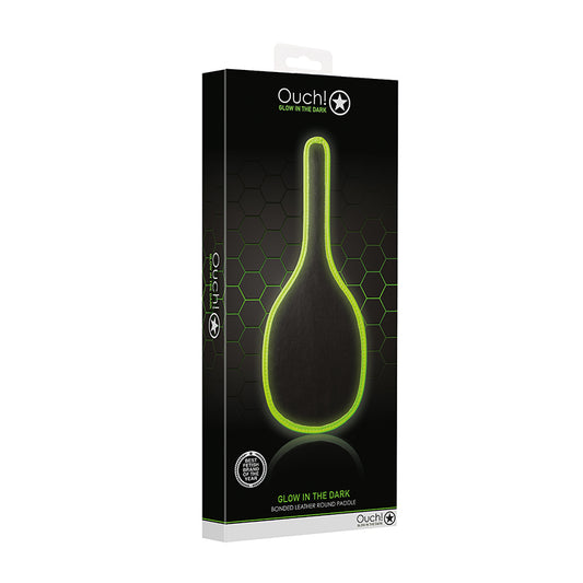 Ouch GITD Round Paddle Neon Green