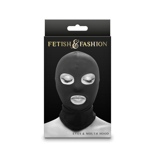 Fetish&Fashion Eyes&Mouth Hood Black